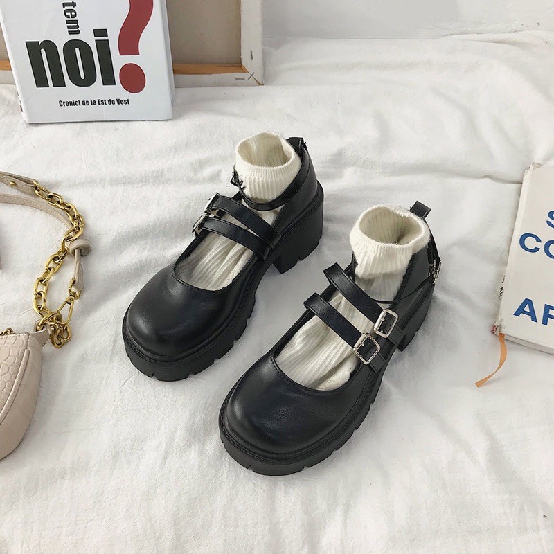 [Order] Giày Búp bê Lolita quai cài đế cao dày đẹp 4cm | BigBuy360 - bigbuy360.vn