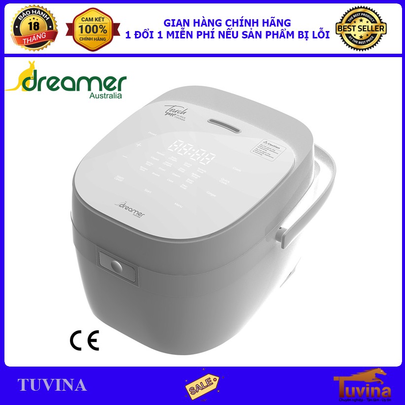 Nồi Cơm Điện Cao Tần 19 Chức Năng Nấu Ăn Dreamer DR-IH15W 1.5 Lít - Phím Cảm Ứng - Hàng Chính Hãng (Bảo Hành 18 Tháng)