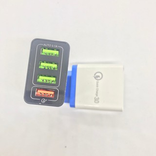 Củ sạc 4 cổng USB 3.1A hỗ trợ sạc nhanh Quick Charge 3.0 kèm cáp sạc