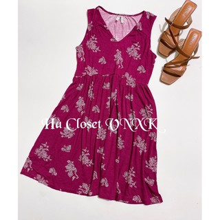 Đầm thun hoa xuất dư sale