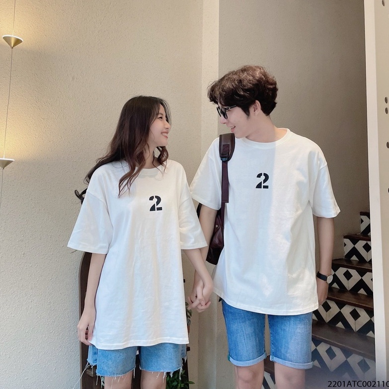 Áo thun unisex nam nữ Fm Style form rộng hoạt tiết siêu xinh 4 màu lựa chọn 205050046