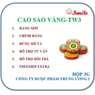 Combo 10 lọ Cao Sao Vàng - công ty dược trung ương 3(TW3)-3g