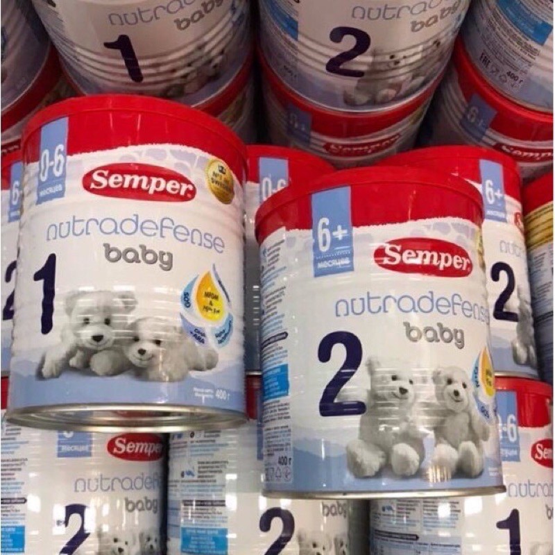 Sữa Semper Nga  số 1.2 400gr date t8.2024