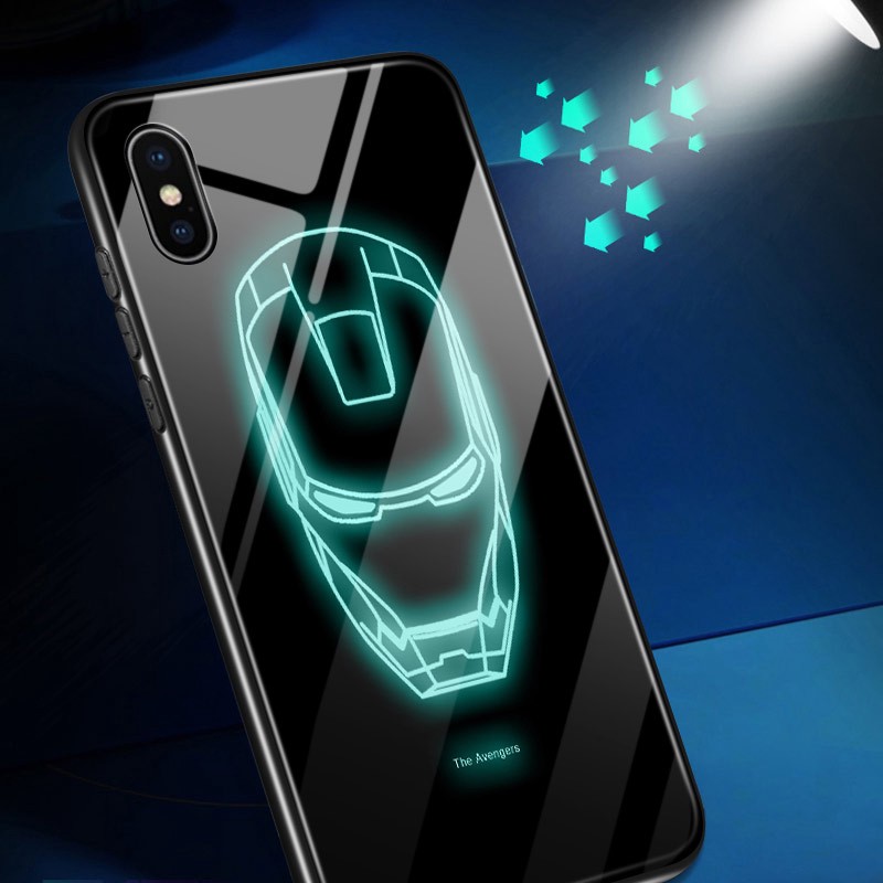 Ốp lưng kính cường lực dạ quang sang trọng cho Oppo Realme 6 6 Pro 5 5S 5I 5 Pro 3 3Pro Ốp bảo vệ điện thoại