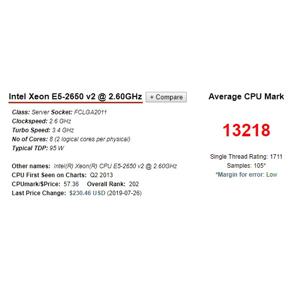Vi xử lý Xeon E5 2650V2