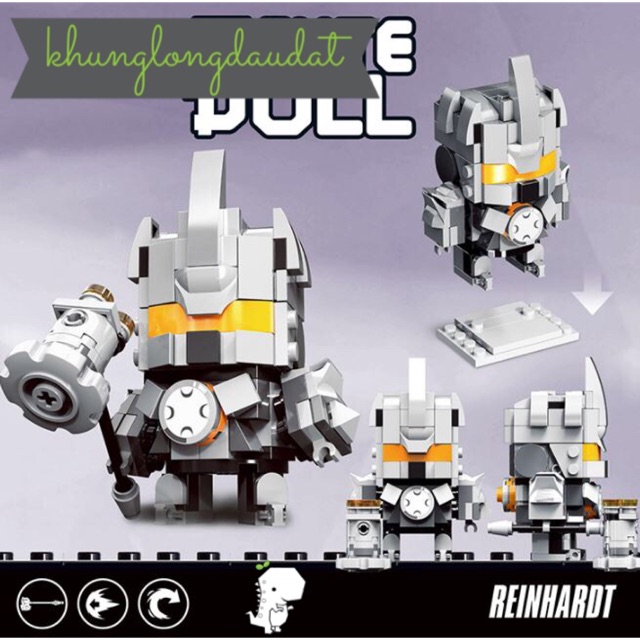 Mini Block - Mô Hình Lắp Ghép - Lego Mini Reinhardt Overwatch Size Vừa