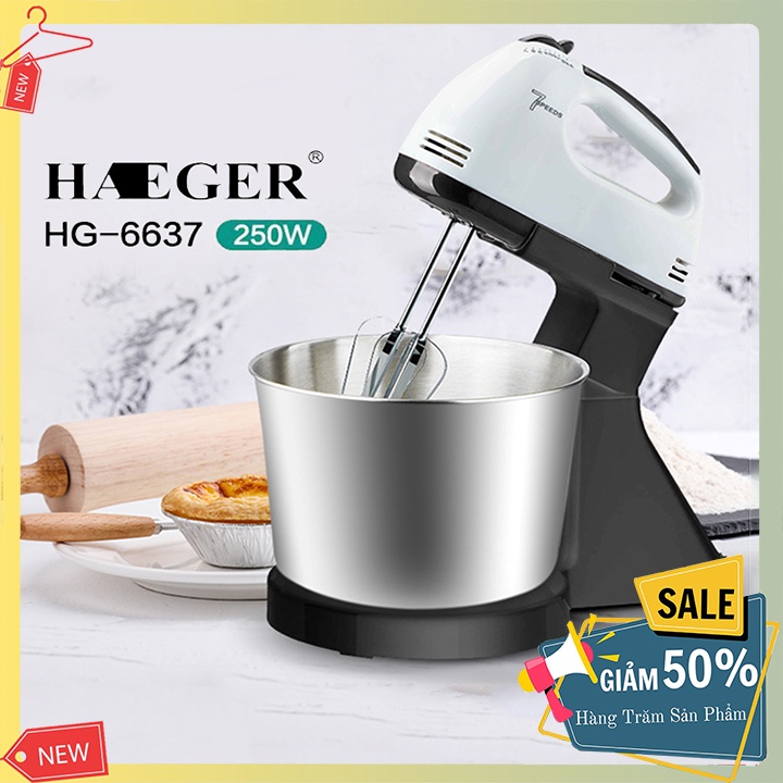 Máy đánh trứng để bàn 7 tốc độ chính hãng HAEGER HG-6637