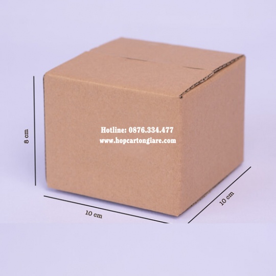 10 hộp carton 10x10x8 cm