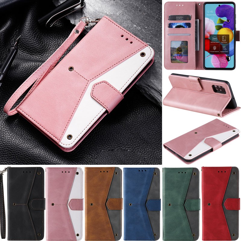 Bao Da Pu Thiết Kế Đơn Giản Sang Trọng Dành Cho Samsung Galaxy S7 S7 Edge S8 Plus S9 Plus S8+ S9+ S8 S9 wallet soft pu leather flip mobile phone holder stand soft case cover