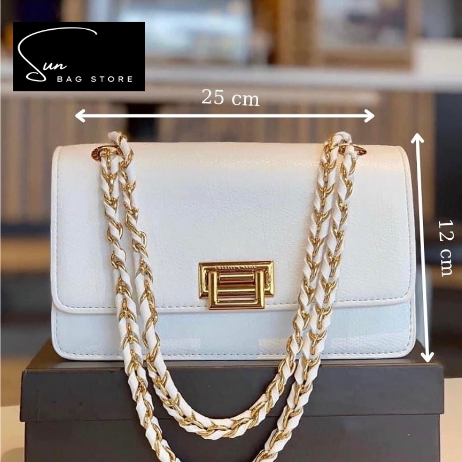 Túi xách nữ đeo chéo, túi đi chơi, đi học, da cao cấp size 24cm SB073