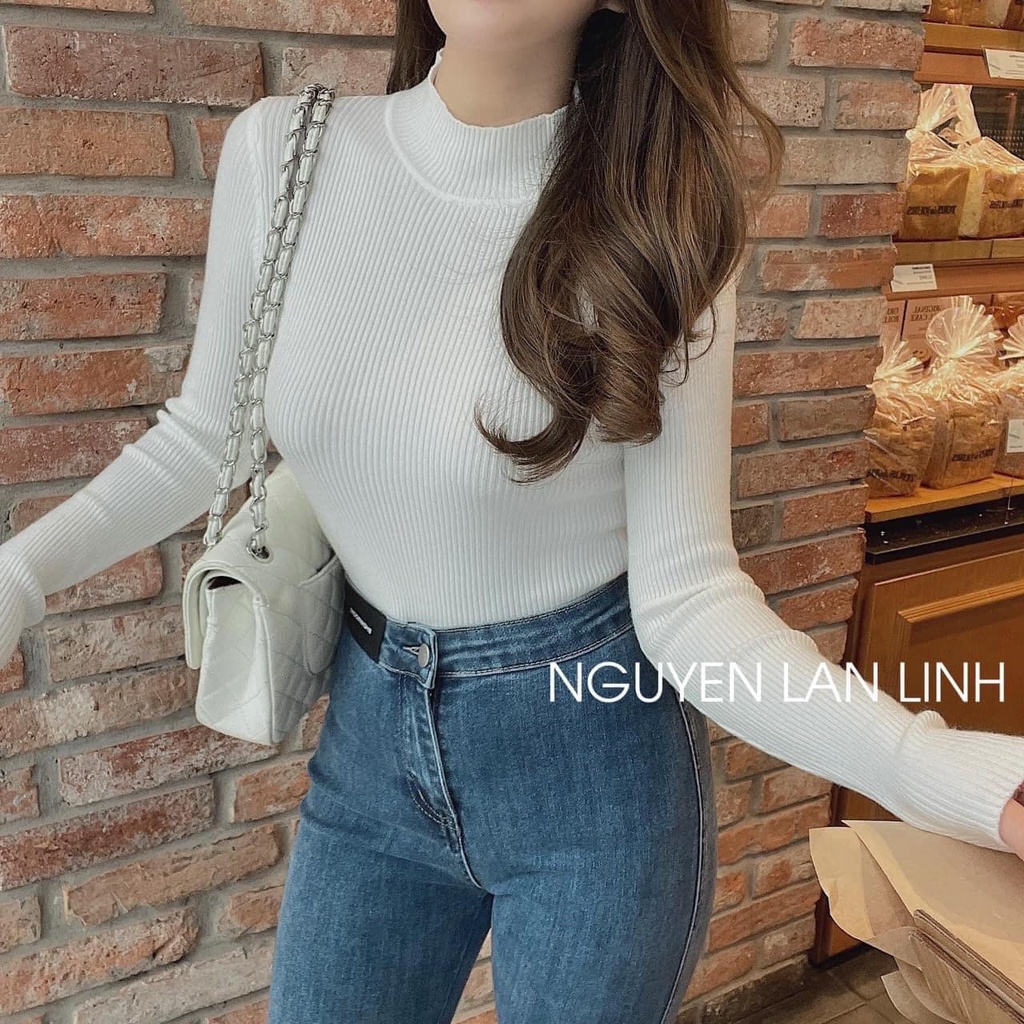 Áo len tăm cổ 3p hot hot(kèm ảnh thật,video)