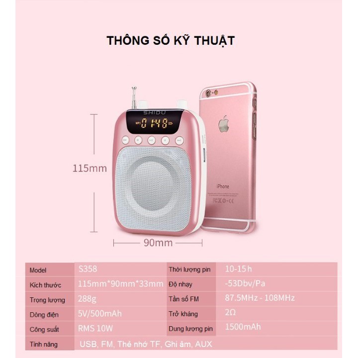 Máy Trợ Giảng Có Dây Shidu Sd-S358 Fm