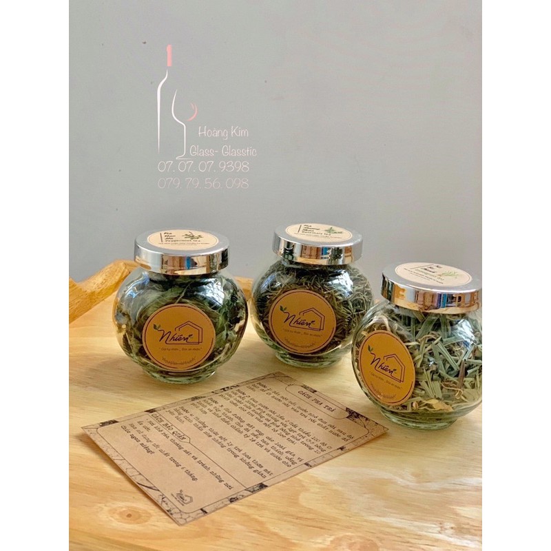 10 HỦ THUỶ TINH 180ml- HỦ NGHIÊNG 2 đáy