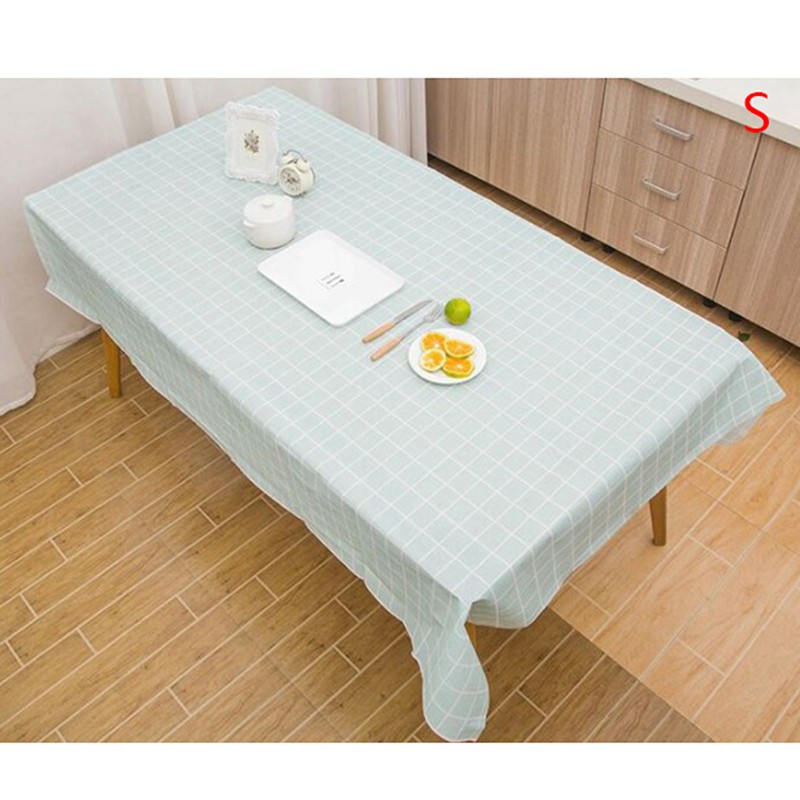 Khăn Trải Bàn Vải Lanh Họa Tiết Caro Trắng Đen Trang Trí Phòng Khách / Bếp / Cà Phê