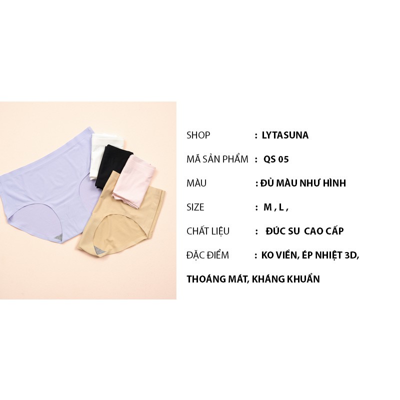 QS05 Quần su Muji CAO CẤP ko viền, ko đường may, ép nhiệt 3D thoáng mát kháng khuẩn | BigBuy360 - bigbuy360.vn