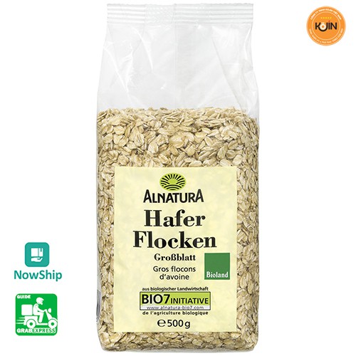 Yến mạch giảm cân Cán Dẹt &amp; Cán Vỡ Hafer Flocken 500gr, 5 phút ăn liền NOFA