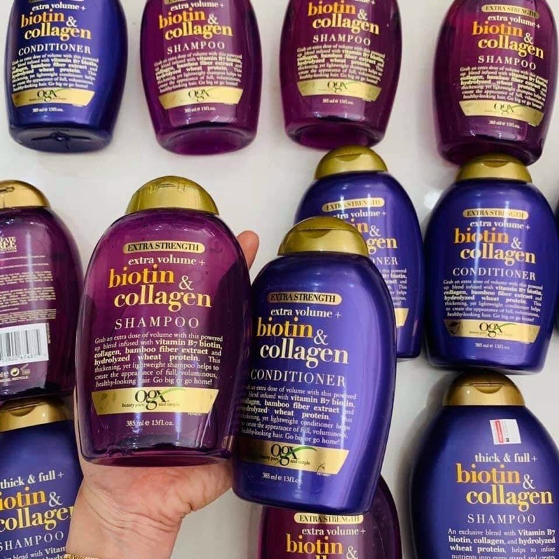 Set Dầu Gội & Xã Biotin & Collagen Extra Volume Mới