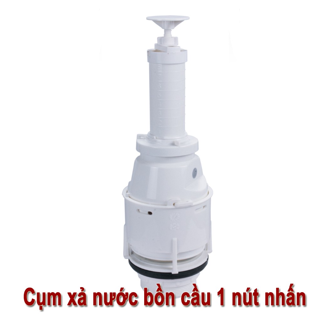 Cụm van xả nước siêu nhẹ dùng cho bồn cầu 1 nút nhấn, dùng cho cầu bệt rời