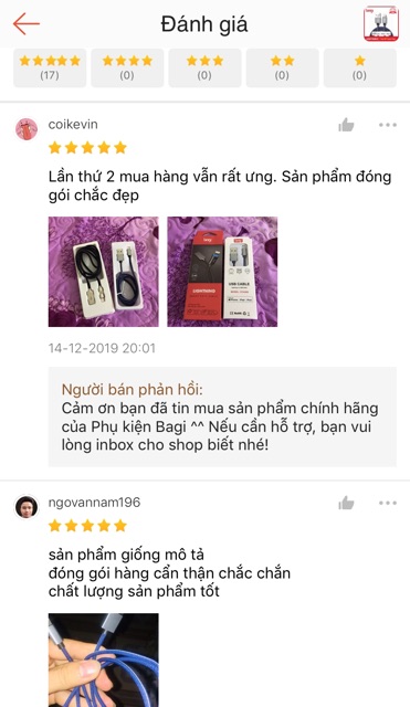 [BAGI] CÁP LIGHTNING CHUẨN MFI CHÍNH HÃNG BAGI CHO IPHONE/IPAD/IPOD