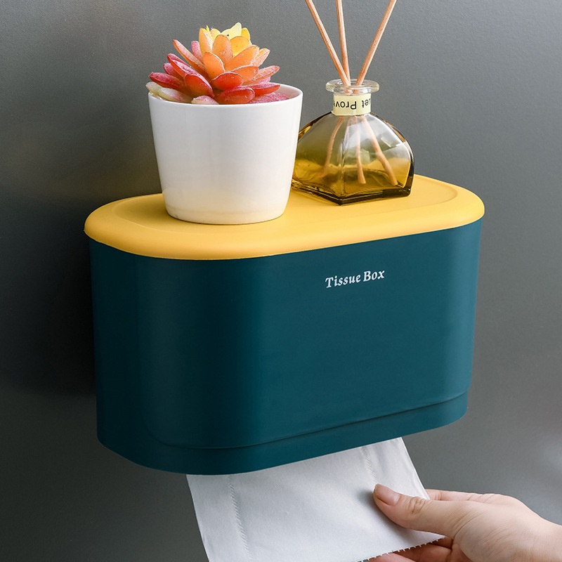Giá hộp đựng khăn giấy vệ sinh treo tường cuộn giấy vệ sinh đa năng Hộp đựng khăn giấy Hộp đựng khăn giấy
