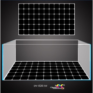 Tranh 3D dán đáy bể cá mẫu kẻ caro ô cờ nền đen kẻ trắng dễ phối hợp, có keo sẵn trên bề mặt, nhận in mọi kích thước