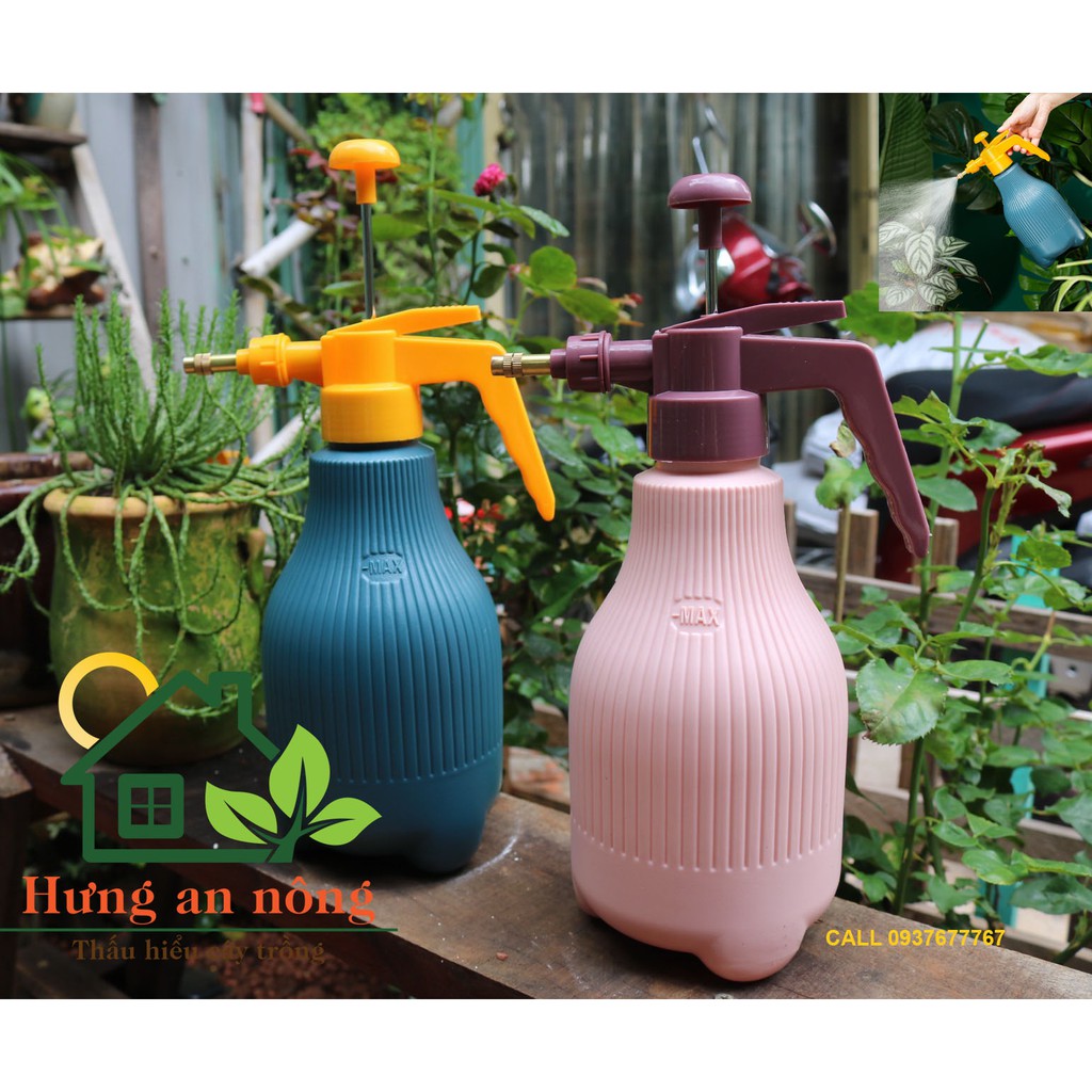 Bình tưới cây 1,5 lít nhựa PP+PE cao cấp màu sắc theo phong cách châu âu