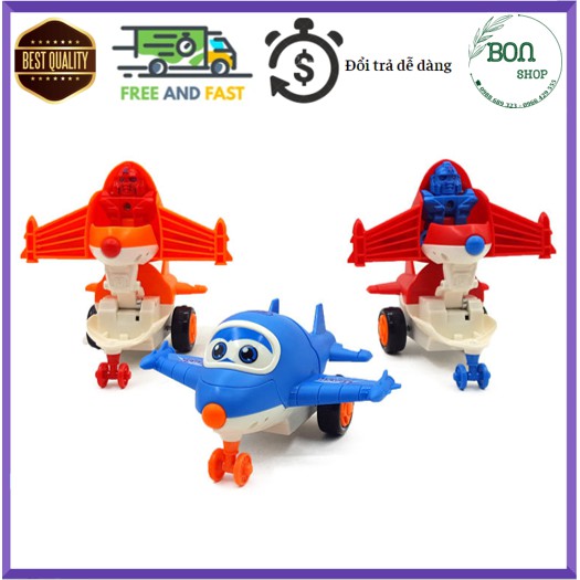 Đồ chơi máy bay biến hình Robot - Tự động biến hình khi va chạm -Nhựa ABS nguyên sinh cực an toàn cho bé