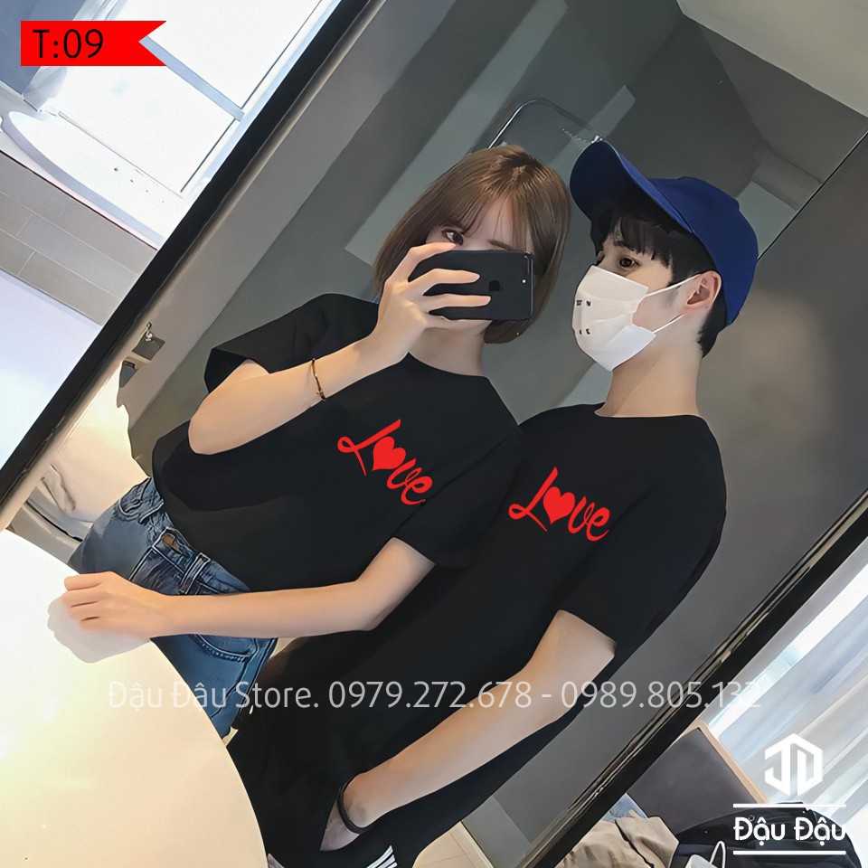 {giá sỉ} Áo thun đôi yêu thương love- team du lịch biển giá rẻ vô địch