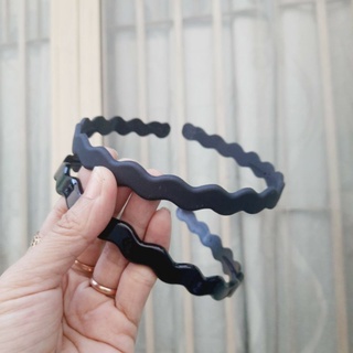 (sale trầy)Bờm cài tóc bản dợn đen bóng/đen nhám (bản 1cm)