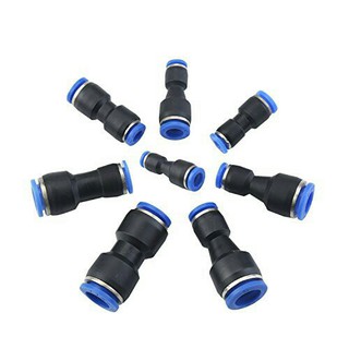 Cút nối nhanh măng xông nhựa thẳng, chuyển đổi PG 10-8, PG12-10, PG12-8, PU8, PU10, PU12, T3 PE8