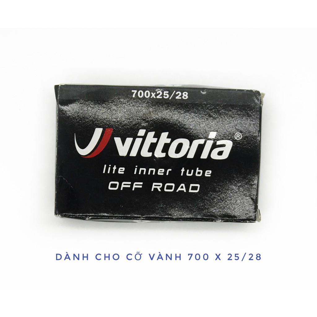 Săm ruột xe đạp thể thao Vittoria 700x25/28 đầu vòi 60mm, sản xuất tại Thái Lan