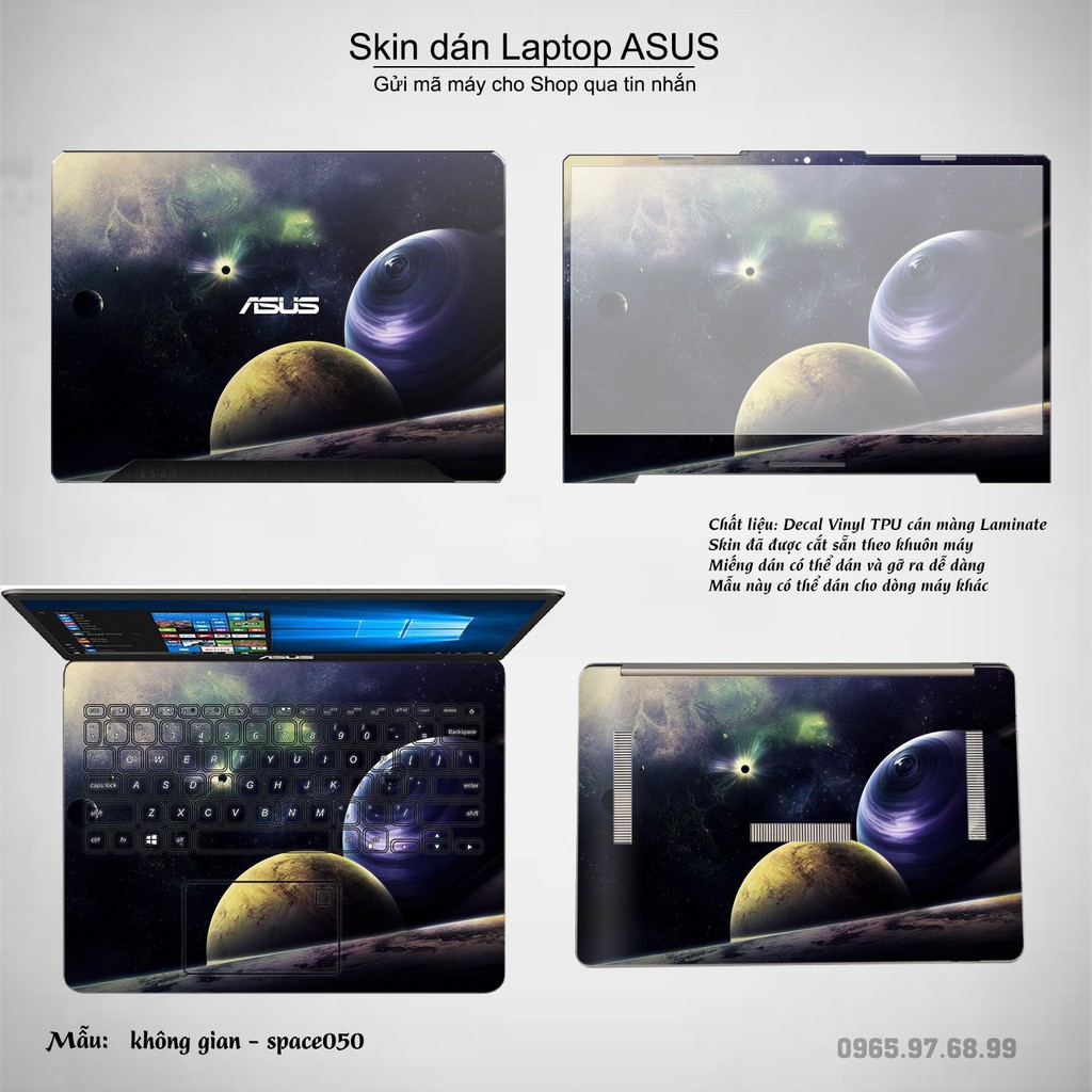 Skin dán Laptop Asus in hình không gian _nhiều mẫu 9 (inbox mã máy cho Shop)