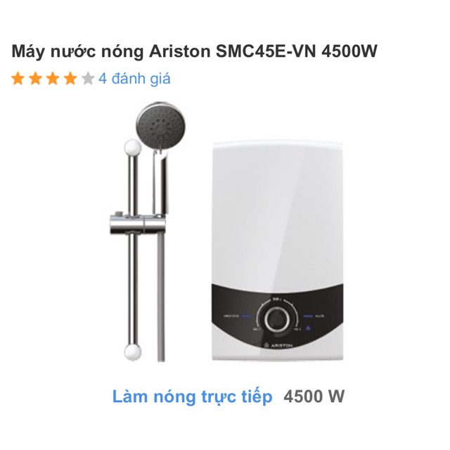 Máy trực tiếp Ariston SMC 45 E (không bơm)