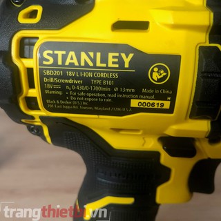 Máy khoan pin 18V/2Ah Stanley SBD201D2K-B1