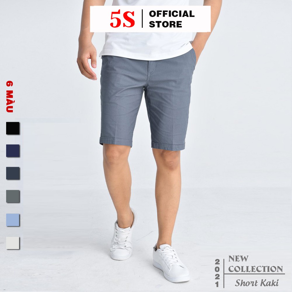 Quần Sooc Nam 5S (6 màu), Chất Liệu KaKi Cotton Mềm Mại, Co Giãn Thoải Mái, Bền Màu (QSK21004-08)