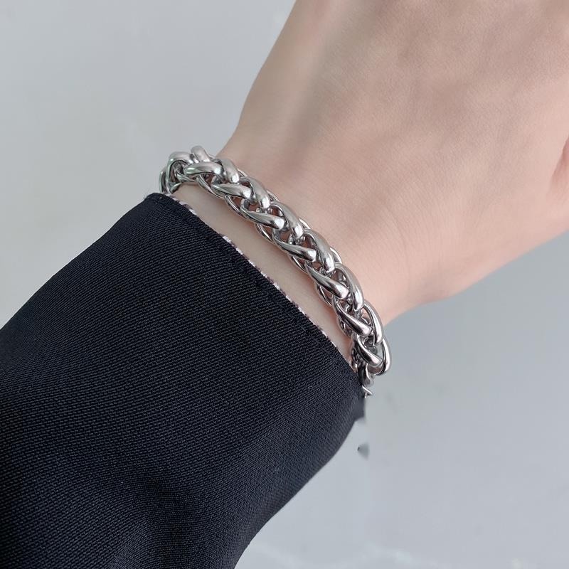 Vòng Tay Thép Titan Phong Cách hip hop Thời Trang Cá Tính Dành Cho Cặp Đôi