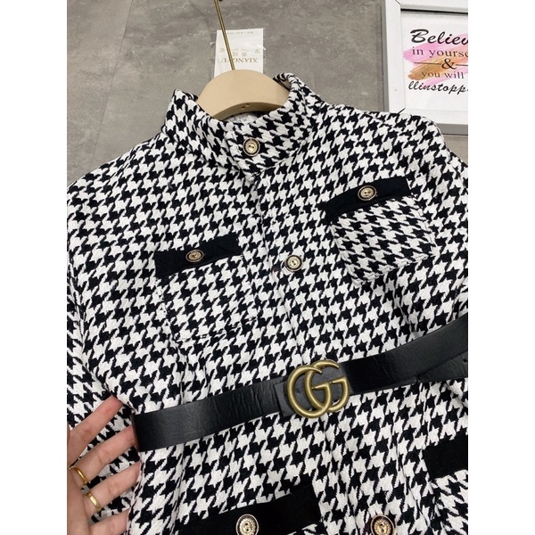 Áo Dạ Kẻ 2 Lớp Kèm Đai Có Ảnh Thật Kèm Video | BigBuy360 - bigbuy360.vn