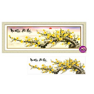 Tranh đính đá hoa mai