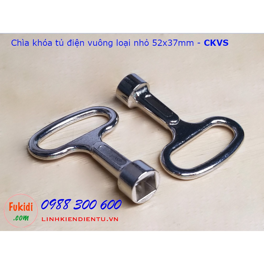 Chìa khóa tủ điện tam giác, vuông và chữ S dùng cho khóa tủ điện MS705 size 52x37mm - CKTGS, CKVS, CKVS