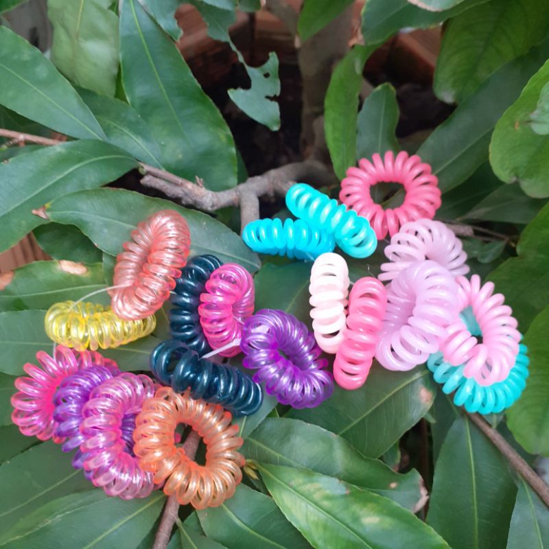 Combo 10 dây cột tóc Lò xo màu siêu xinh (cỡ trung 2-3cm)