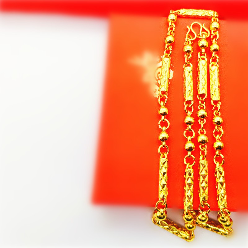 Vòng Cổ Nam 24k ống trúc tròn sang chảnh đẳng cấp