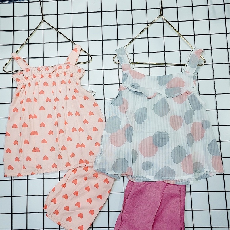 Bộ hai dây đũi hoa nhí cho bé gái 8-20kg nhiều hoạ tiết siêu mát M201