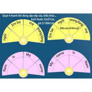 [Đồ dùng dạy học] Quạt sắp xếp câu, biểu thức