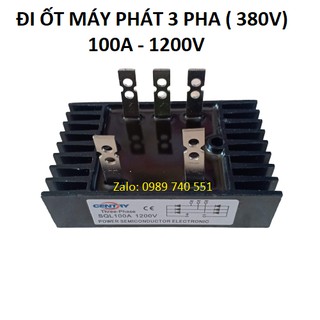 Đi ốt cầu chỉnh lưu 3 pha 5 chân 100A-1600V - Đi ốt máy phát điện 3 pha 100A