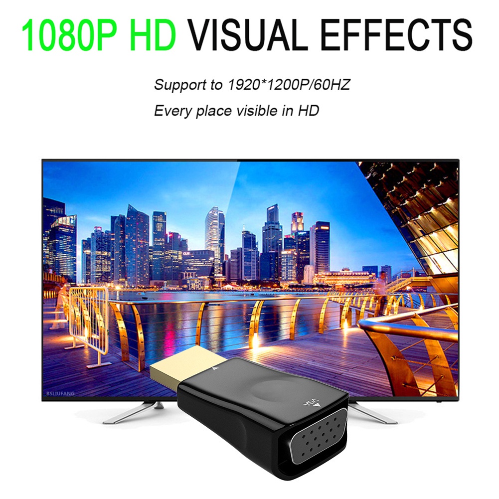 Đầu Chuyển Đổi Hdmi Sang Vga HD 1080P Vga Chuyên Dụng Cho Máy Chiếu Laptop