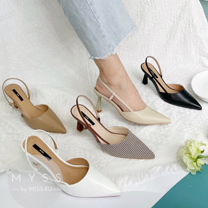 Giày nữ mũi nhọn 7 cm quai sau thời trang MYSS - CG241