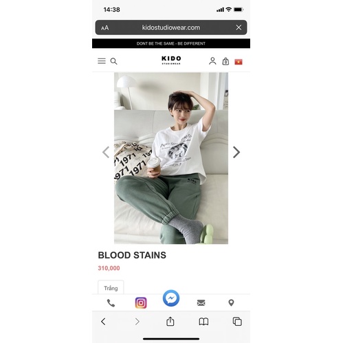 ÁO THUN KIDO BLOOD STAINS