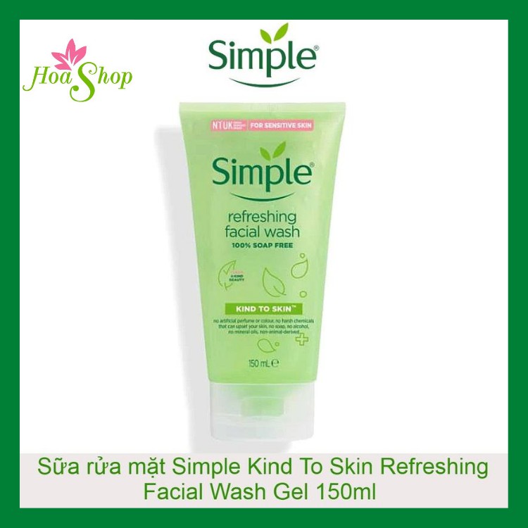 SỮA RỬA MẶT SIMPLE KIND TO SKIN REFRESHING FACIAL WASH GEL