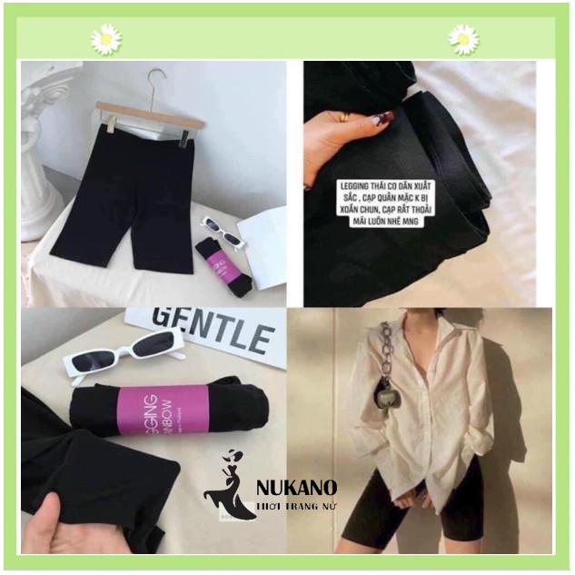 Quần legging lửng thái💥Quần legging ngố đùi thái cạp chun siêu mịn💥 | BigBuy360 - bigbuy360.vn