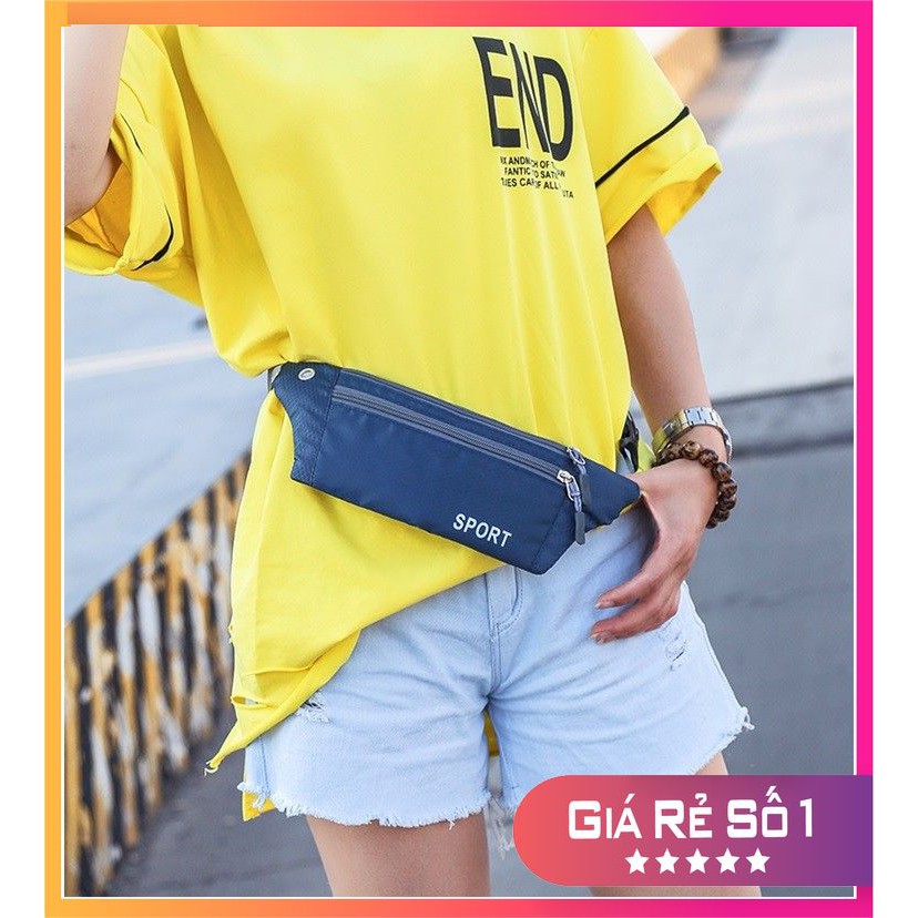 Túi đeo chéo hông bụng chạy bộ thể thao nam nữ mini chống thấm nước 3 ngăn nhỏ gọn cực kỳ tiện dụng TV01 | BigBuy360 - bigbuy360.vn